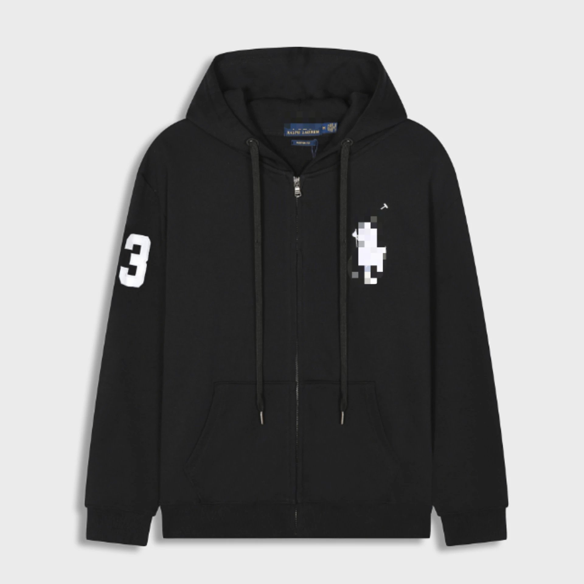 Polo Ralph Lauren Pixelated Pony Zip-Up Hoodie Navy - 14