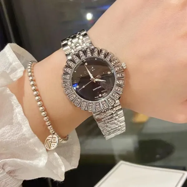 Chanel Quartz Watch with Crystal-Embellished Bezel Silver Tone Watches - 3