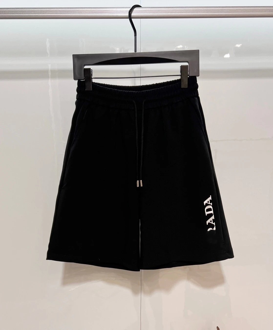 Prada Logo-Print Drawstring Shorts Black - 15