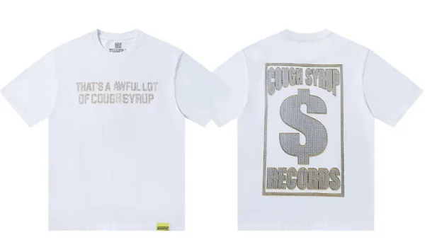Design Cough Syrup Records That's A Awful Lot Of Cough Syrup T-Shirt White T-Shirts - 1