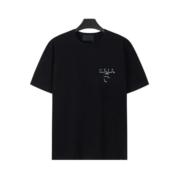 Prada Triangle Logo Piqué Polo Black Polo Shirt - 38