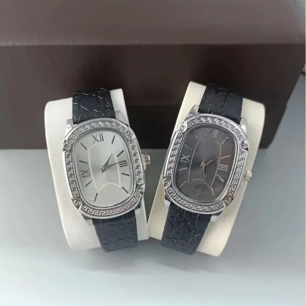 Versace Palazzo Empire Black Leather Watch Watches - 4