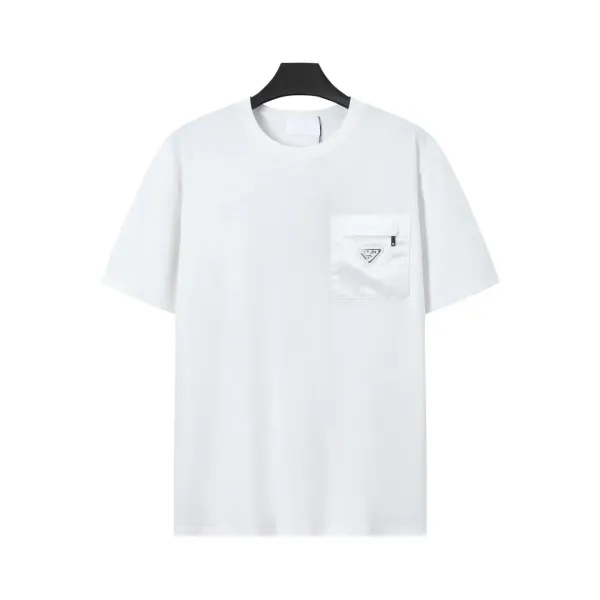 Prada Triangle Logo Piqué Polo Black Polo Shirt - 32