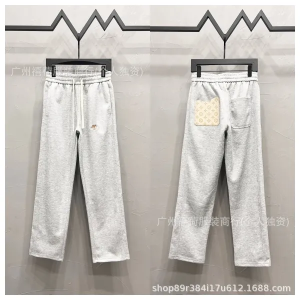 Louis Vuitton Monogram Patch Sweatpants Gray - 1
