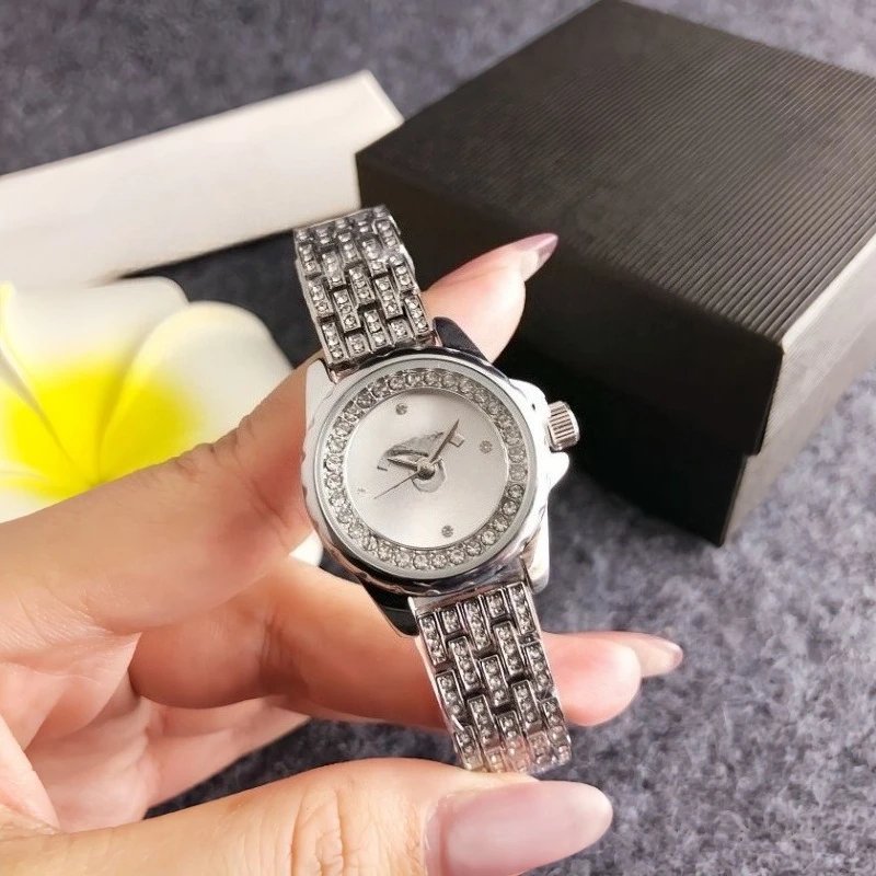 Design Luxury Crystal-Embellished Two-Tone Watch Gold Silver Watches - 6