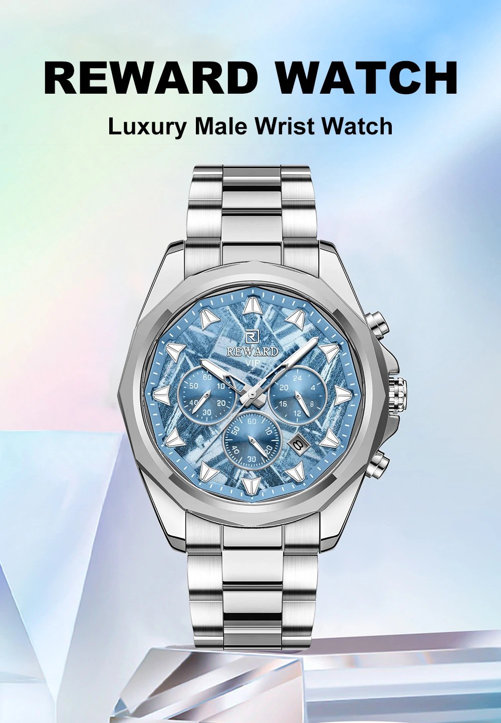 Design Reward VIP Chronograph Rose Gold and Steel Watch Watches - 3