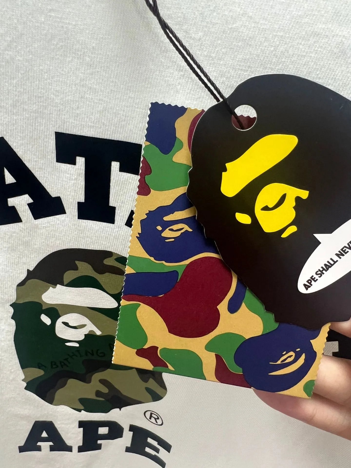 A Bathing Ape Camo Ape Head Black T-Shirt - 13