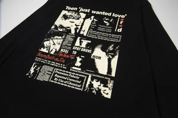 Design e.r.d Proper Homemaking Long Sleeve T-Shirt Black T-Shirts - 24