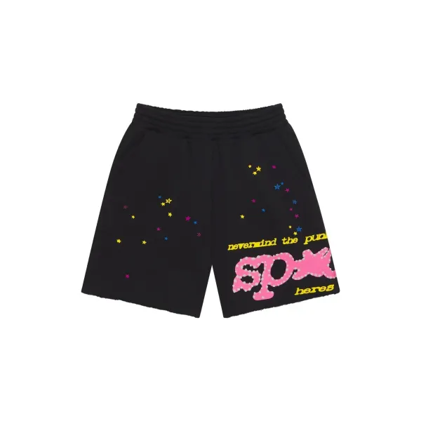 SP5DER Nevermind The Punk Starry Shorts Black - 1
