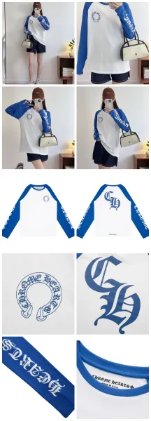 Chrome Hearts Raglan Long Sleeve T-Shirt White Pink - 15