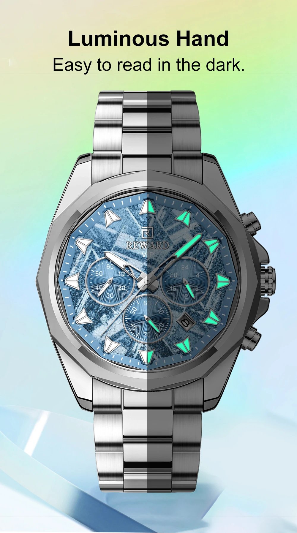 Design Reward VIP Chronograph Rose Gold and Steel Watch Watches - 11