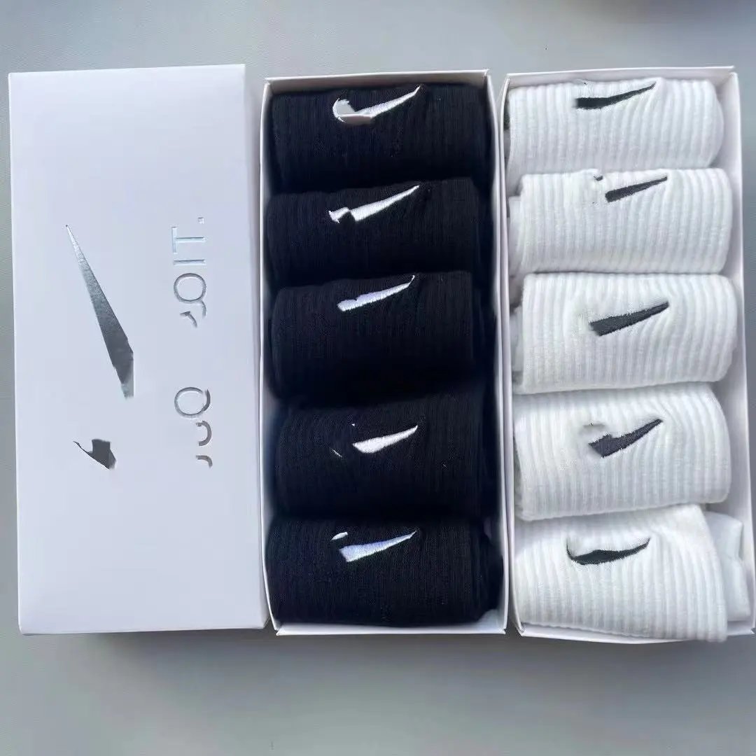 Design White Crew Socks with Geometric Cutout Detail - 2