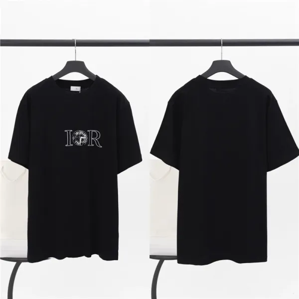 Dior IOR Embroidered Logo Black T-Shirt - 1