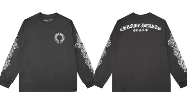 Chrome Hearts Long Sleeve Tee Black T-Shirts - 1