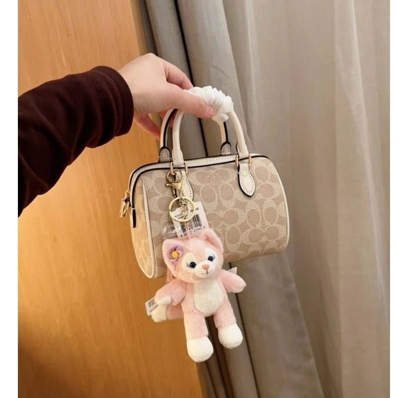 Coach Box Bag Mini Beige Signature Canvas Handbag - 12