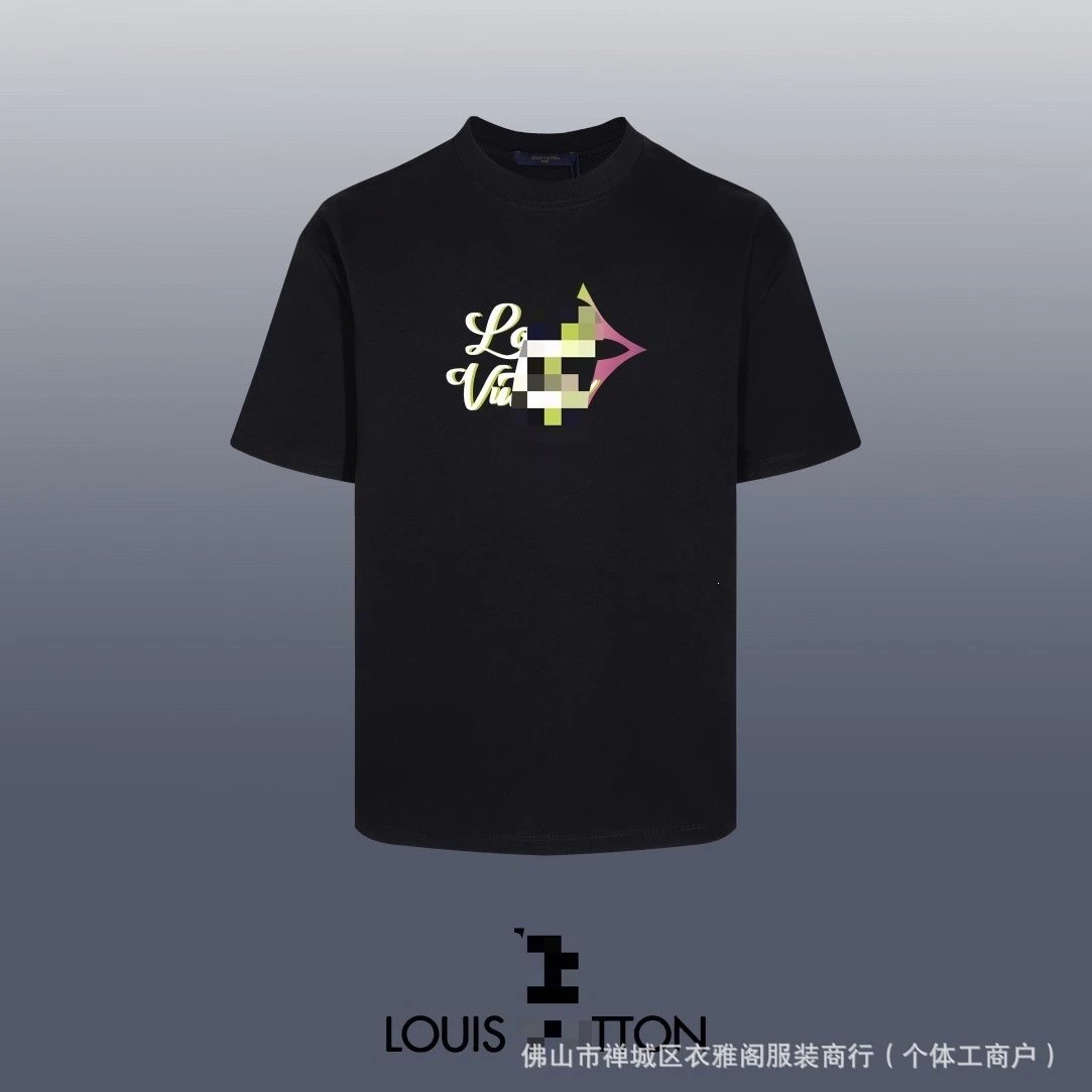 Louis Vuitton Pixelated LV Graphic T-Shirt Black - 5