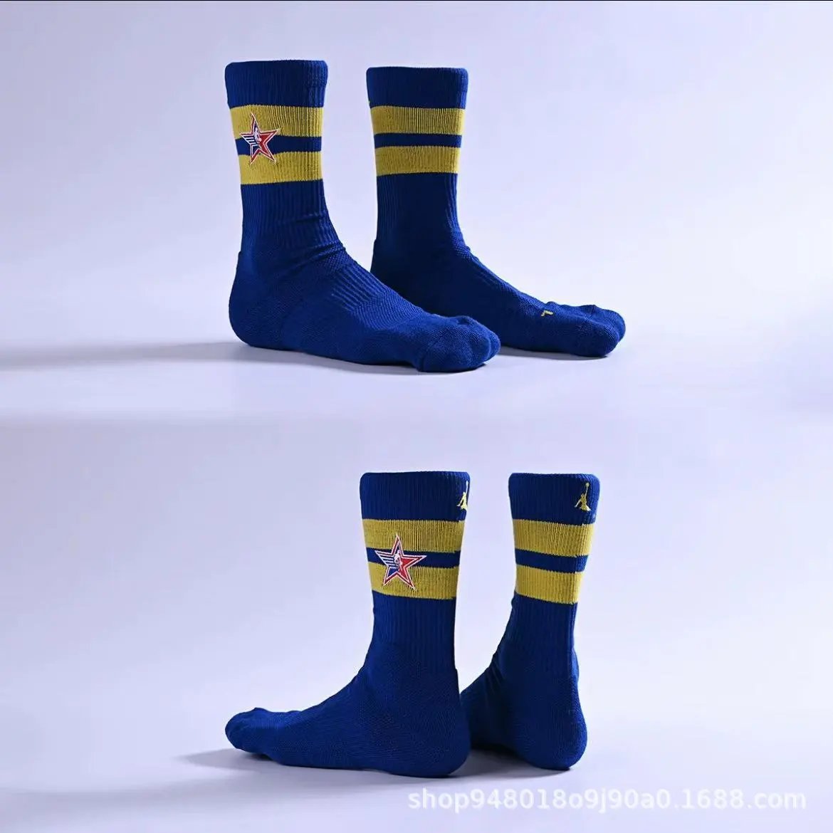Design Star Logo Crew Socks White - 7