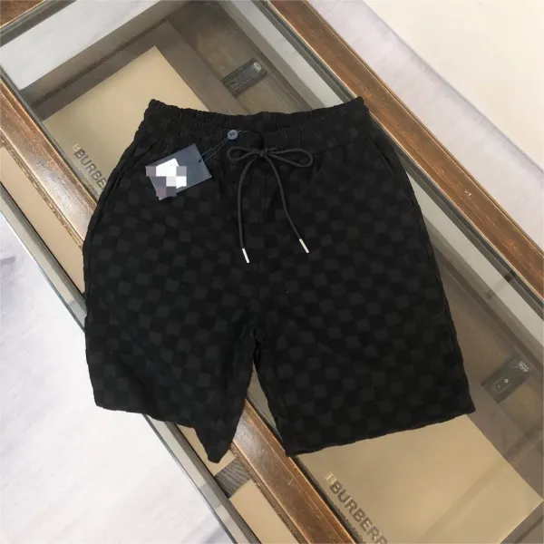 Burberry Check-Print Drawstring Waist Shorts Black - 1