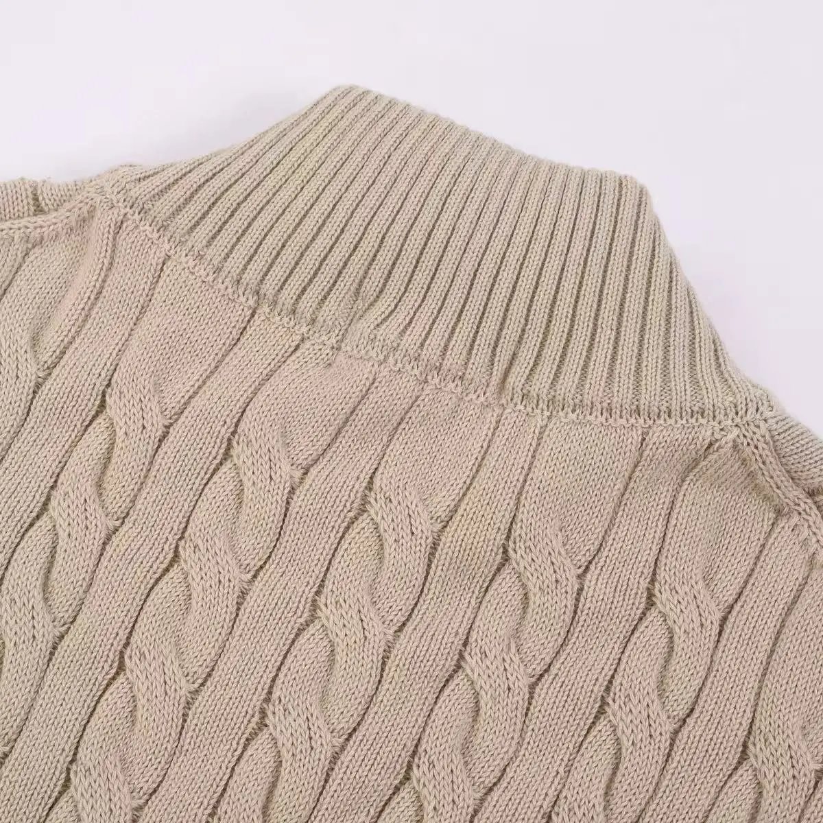 Polo Ralph Lauren Cable Knit Zip-Up Sweater Black - 21