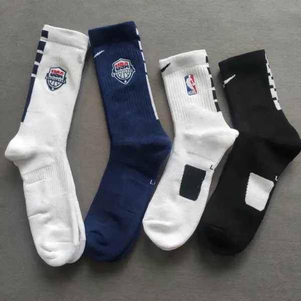 NBA x Nike Basketball Socks Set – White, Navy, Black - 1