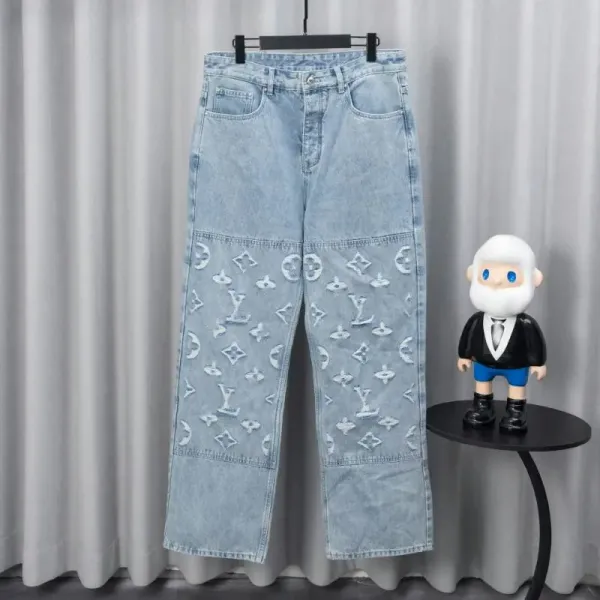 Design Distressed Cloud-Print Wide-Leg Jeans - 7
