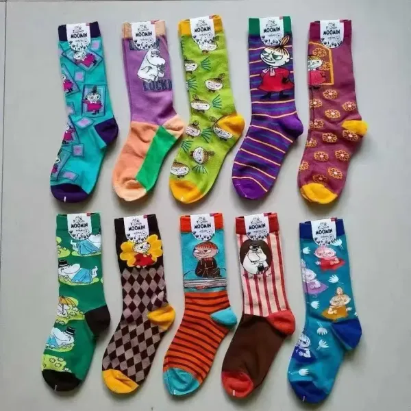 Design Moomin Story Guide Socks Black Multicolor Socks - 5