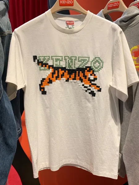 Kenzo Pixel Tiger Graphic T-Shirt Black - 6