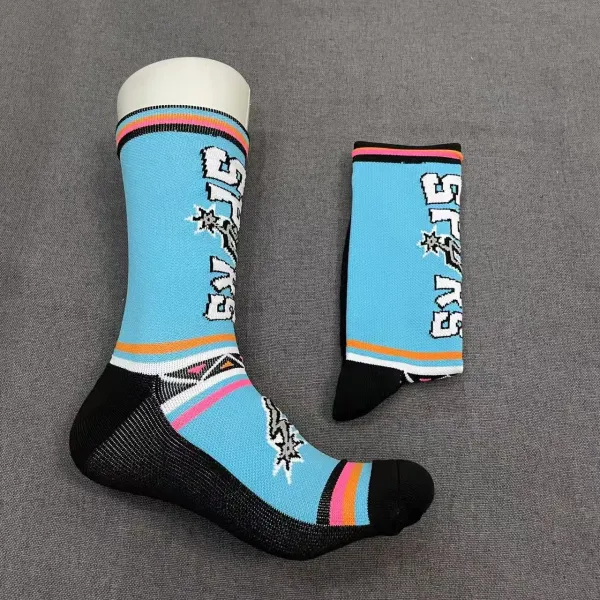San Antonio Spurs NBA Team Socks Multicolor Crew Socks - 1