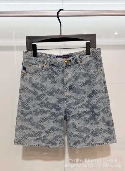 Louis Vuitton Monogram Denim Shorts Light Blue - 1