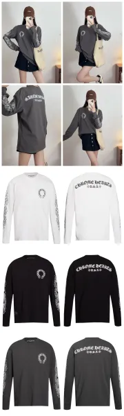 Chrome Hearts Raglan Long Sleeve T-Shirt White Pink - 7
