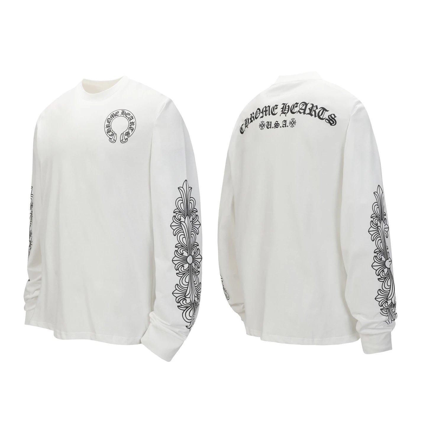 Chrome Hearts Multi-Logo Long Sleeve T-Shirt White - 11