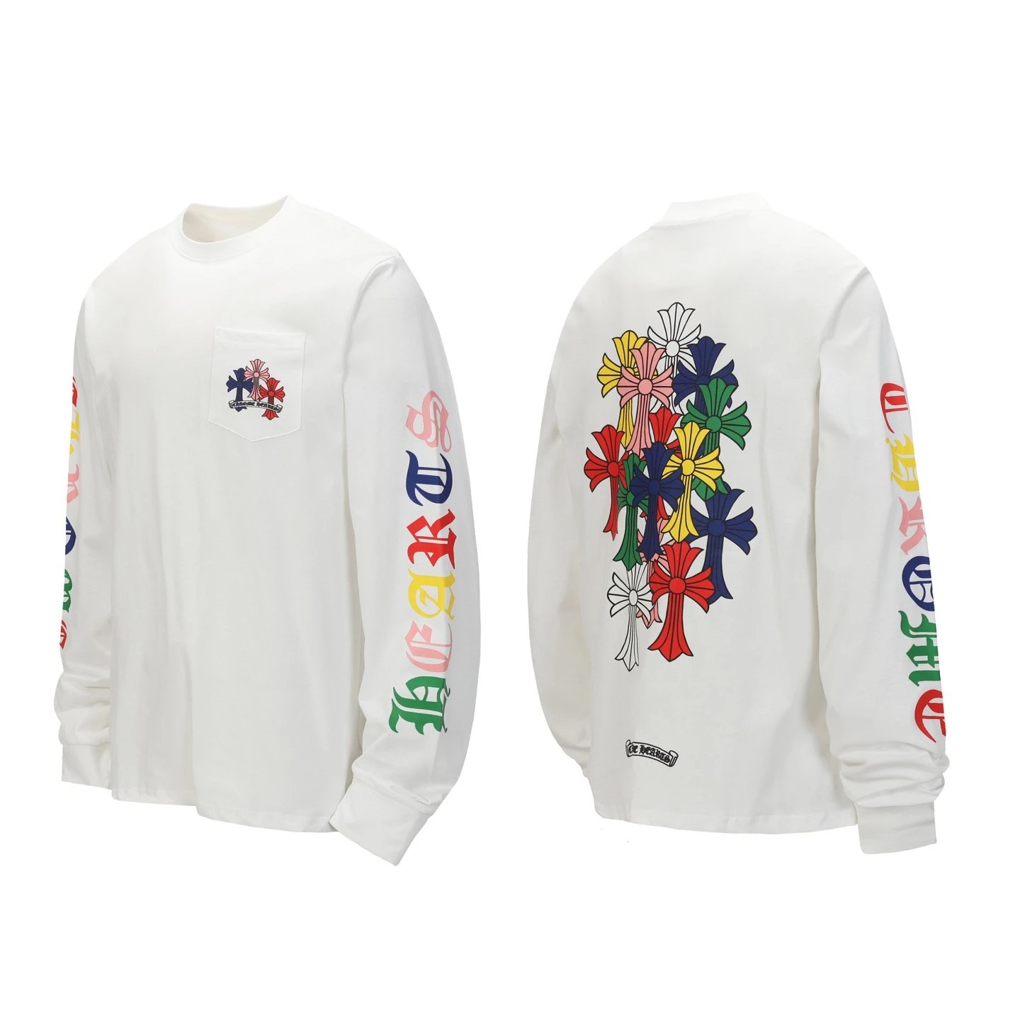 Chrome Hearts Multi-Logo Long Sleeve T-Shirt White - 13