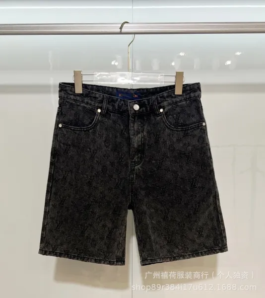 Louis Vuitton Monogram Denim Shorts Black - 1