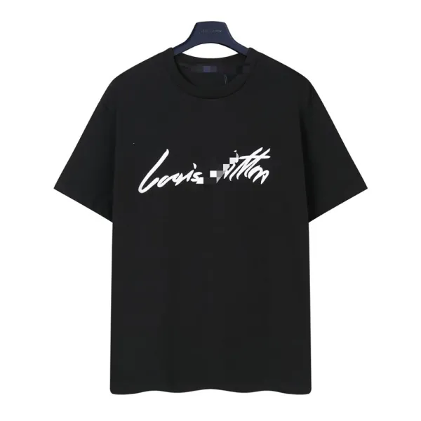 Louis Vuitton Pixelated Script Black T-Shirt - 1