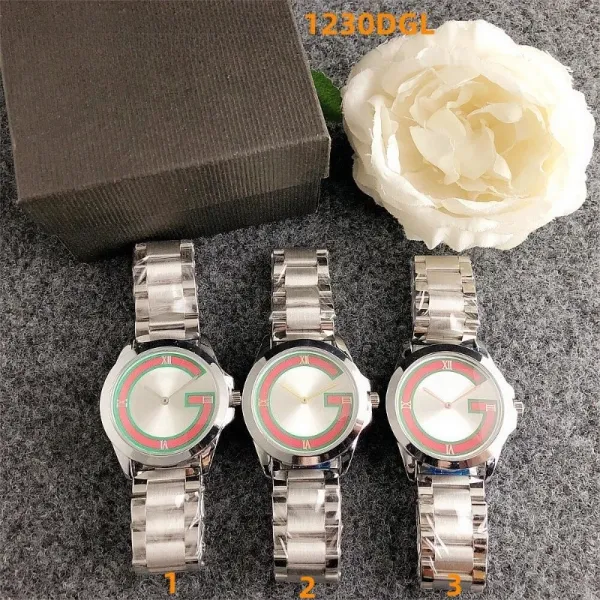 Gucci G-Timeless Inspired Quartz Watch Silver Red Green Watches - 3