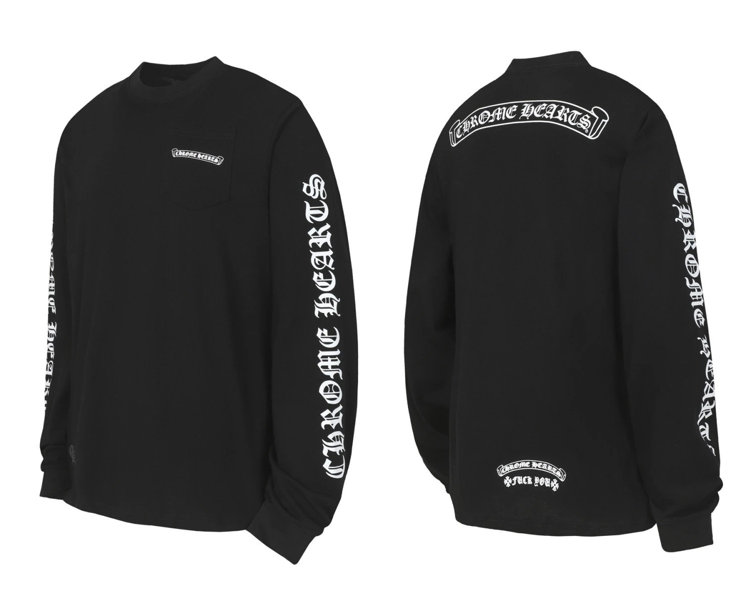 Chrome Hearts Multi-Logo Long Sleeve T-Shirt White - 43