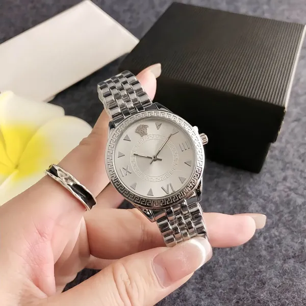 Versace Greca Pattern Silver Tone Watch Watches - 1