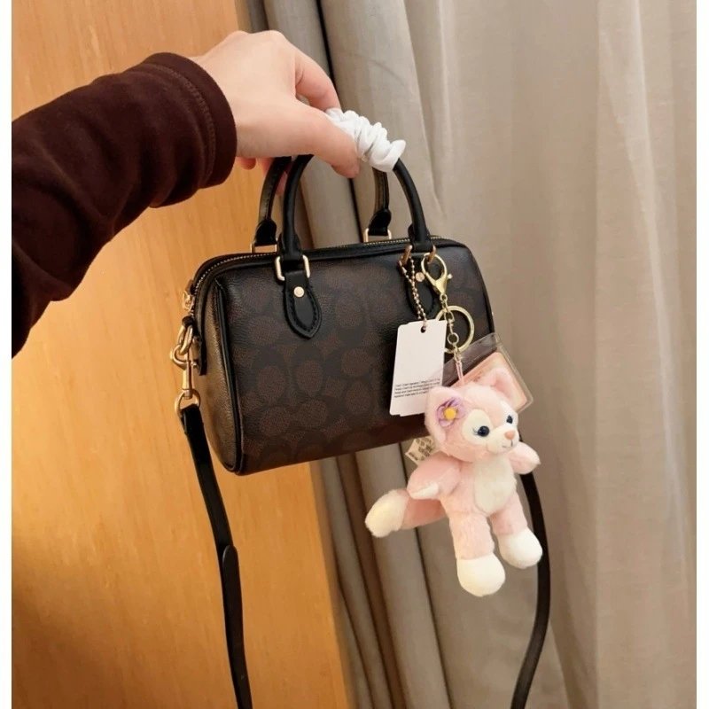 Coach Box Bag Mini Beige Signature Canvas Handbag - 8