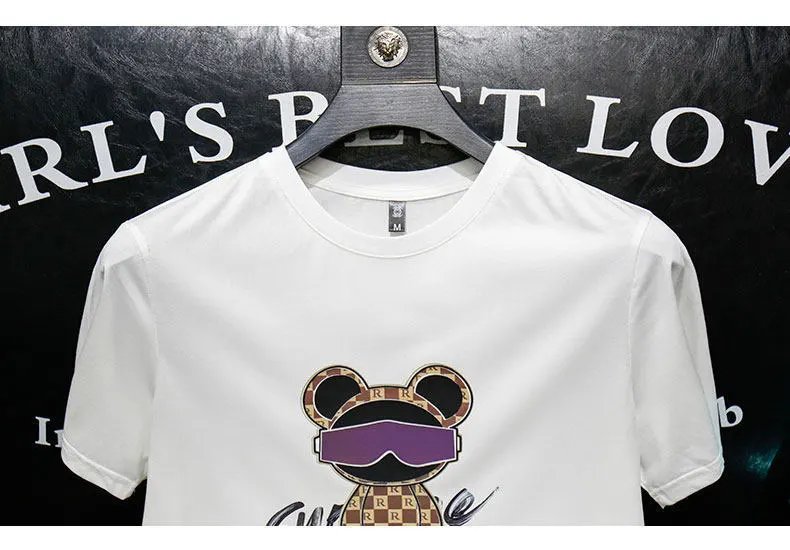 Design Bear Graphic Print Black T-Shirt - 15