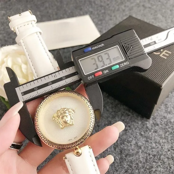 Versace Medusa Red Leather Watch Watches - 10