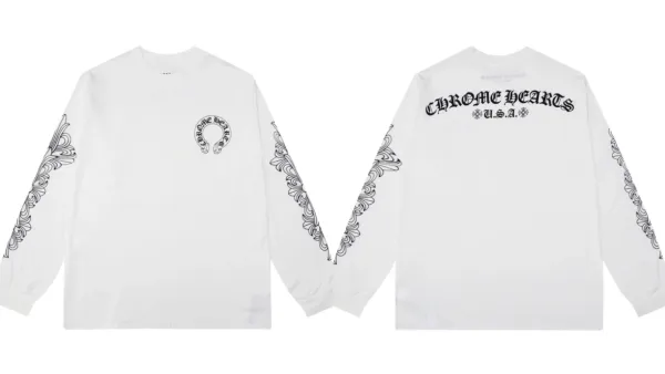 Chrome Hearts Ornate Sleeve Long Sleeve T-Shirt White - 1