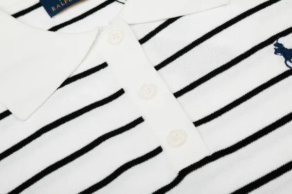 Polo Ralph Lauren Striped Knit Vest Navy and White Vest Top - 8