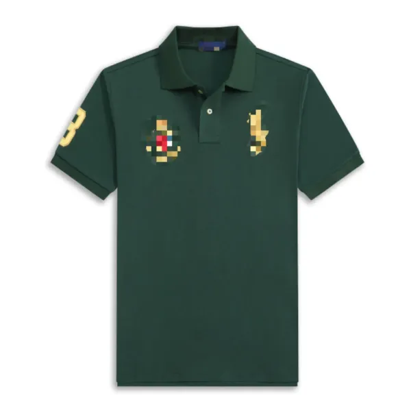Design Pixel Art Polo Black Polo Shirt - 7