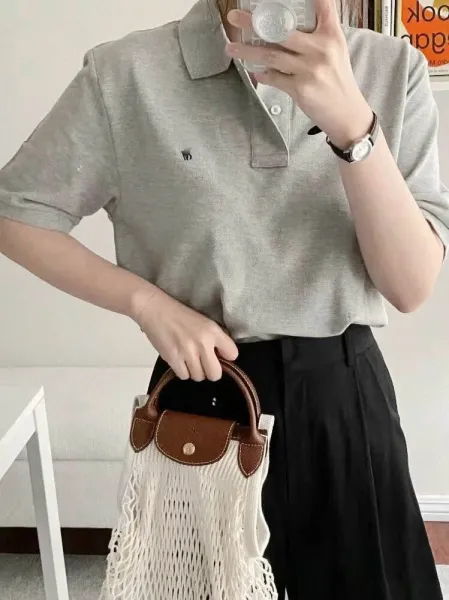 Longchamp Le Pliage Xtra Mesh Tote in Natural with Brown Leather Trim Handbags - 1