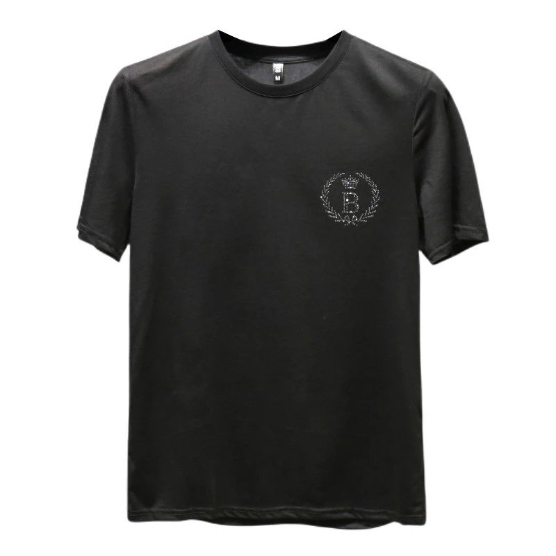 Design Embroidered Crest Logo Black T-Shirt Tops.t Shirts - 20