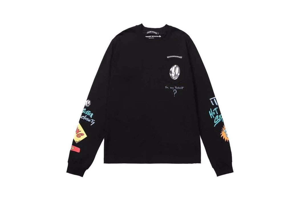 Chrome Hearts Long Sleeve Tee Black T-Shirts - 30