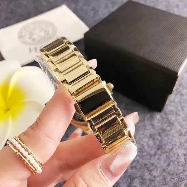 Versace Medusa Green Dial Gold-Tone Watch Watches - 11