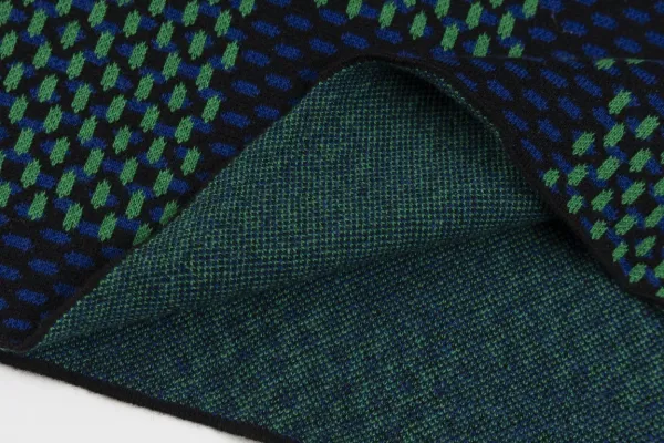 Off-White Checker Knit T-Shirt Navy Green - 16
