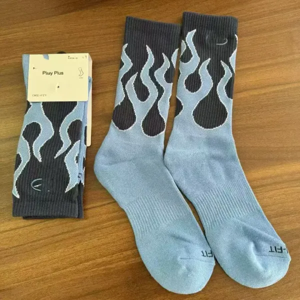 Nike Pliay Plus Flame Print Crew Socks Multicolor - 5