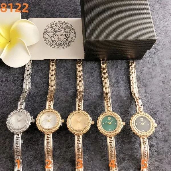 Versace La Greca Gold-Tone Quartz Watch Watches - 13